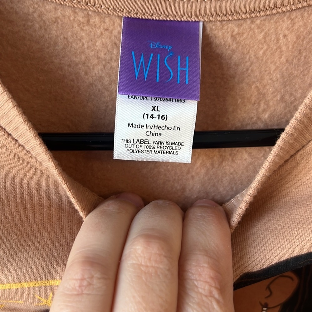 Disney "Wish" Graphic Sweatshirt - Girls XL 14-16 - Picture 4 of 5